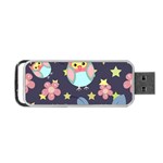 Owl-stars-pattern-background Portable USB Flash (One Side) Front