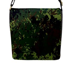 Military Background Grunge Flap Closure Messenger Bag (l) by pakminggu