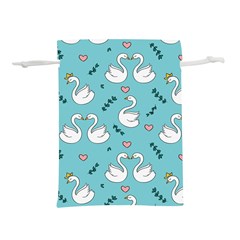 Elegant Swan Pattern Design Lightweight Drawstring Pouch (s) by pakminggu