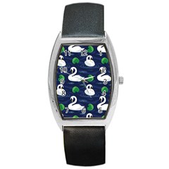 Swan Pattern Elegant Design Barrel Style Metal Watch by pakminggu