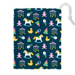Cute Babies Toys Seamless Pattern Drawstring Pouch (4xl) by pakminggu