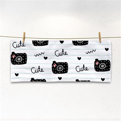 Cute Cameras Doodles Hand Drawn Hand Towel by pakminggu