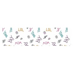 Doodle Pattern Oblong Satin Scarf (16  X 60 ) by pakminggu