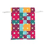 Background Pattern Texture Design Dots Wallpaper Lightweight Drawstring Pouch (L) Back
