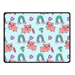 Pigs Pattern Art Design Drawing Sketch Wallpaper Fleece Blanket (small) by pakminggu
