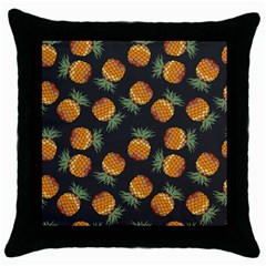 Pineapple Background Pineapple Pattern Throw Pillow Case (black) by pakminggu
