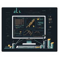 Remote Work Work From Home Online Work Two Sides Premium Plush Fleece Blanket (medium) by pakminggu