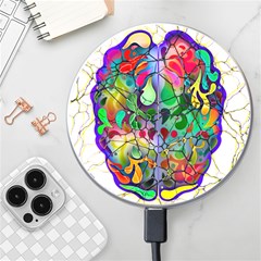 Brain Head Mind Man Silhouette Wireless Fast Charger(white) by pakminggu