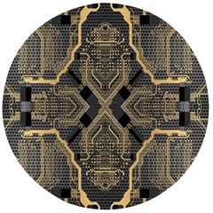 Brain Technology Data Digital Wooden Bottle Opener (round) by pakminggu