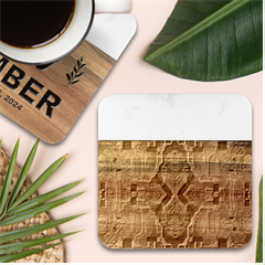 Brain Technology Data Digital Marble Wood Coaster (square) by pakminggu