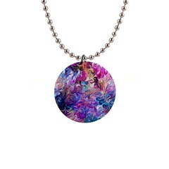 Painted Flames 1  Button Necklace by kaleidomarblingart