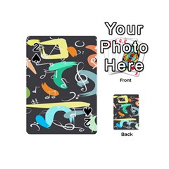 Repetition Seamless Child Sketch Playing Cards 54 Designs (mini) by danenraven