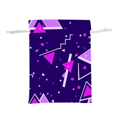 Purple Blue Geometric Pattern Lightweight Drawstring Pouch (m) by danenraven