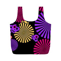Seamless Halloween Day Of The Dead Full Print Recycle Bag (m) by danenraven