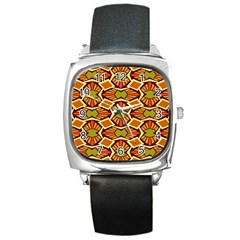 Geometry Shape Retro Trendy Symbol Square Metal Watch by danenraven