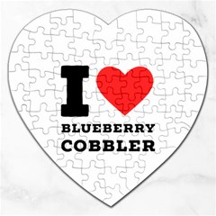 I Love Blueberry Cobbler Jigsaw Puzzle (heart) by ilovewhateva