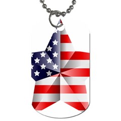 United States Of America Flag Of The United States Independence Day Dog Tag (two Sides) by danenraven