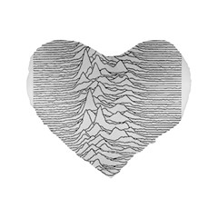 Joy Division Unknown Pleasures Post Punk Standard 16  Premium Heart Shape Cushions by Mog4mog4