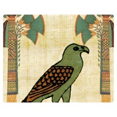 Egyptian Paper Papyrus Bird Two Sides Premium Plush Fleece Blanket (medium) by Mog4mog4