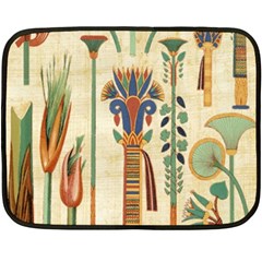 Egyptian Paper Papyrus Hieroglyphs Two Sides Fleece Blanket (mini) by Mog4mog4