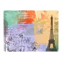 Scrapbook Paris Vintage France Two Sides Premium Plush Fleece Blanket (mini) by Mog4mog4