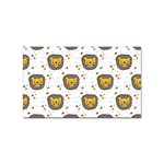 Lion Heads Pattern Design Doodle Sticker Rectangular (100 pack) Front