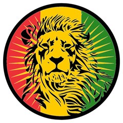 Lion Head Africa Rasta Round Trivet by Mog4mog4