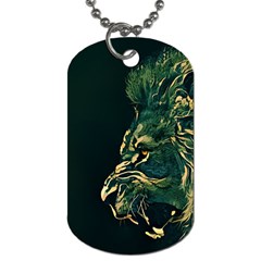 Angry Male Lion Dog Tag (one Side) by Mog4mog4