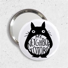 My Neighbor Totoro Black And White 2 25  Handbag Mirrors by Mog4mog4