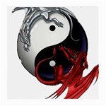 Yin And Yang Chinese Dragon Medium Glasses Cloth (2 Sides) Front