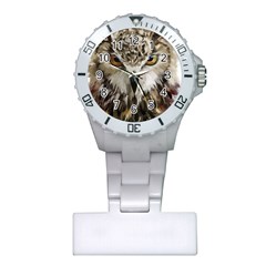 Vector Hand Painted Owl Plastic Nurses Watch by Mog4mog4