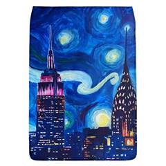 Starry Night In New York Van Gogh Manhattan Chrysler Building And Empire State Building Removable Flap Cover (l) by Mog4mog4