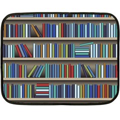 Bookshelf Two Sides Fleece Blanket (mini) by Mog4mog4
