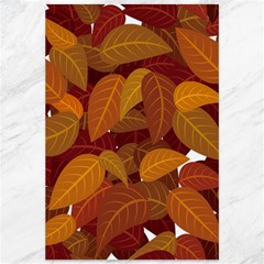 Watercolor Leaves Leaf Orange Canvas 12  X 18  by Bakwanart