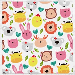Cute Animals Cartoon Seamless Background Canvas 20  X 20  by Bakwanart