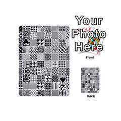 Black And White Geometric Patterns Playing Cards 54 Designs (mini) by Bakwanart