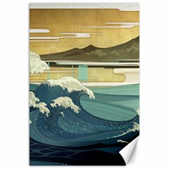 Sea Asia, Waves Japanese Art The Great Wave Off Kanagawa Canvas 20  X 30  by Bakwanart