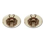 Christmas Dark Demon Evil Horror Krampus Cufflinks (Oval) Front(Pair)