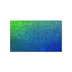 Blue And Green Circuit Board Wallpaper Circuit Board Sketch Sticker (rectangular) by Bakwanart