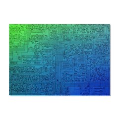 Blue And Green Circuit Board Wallpaper Circuit Board Sketch Crystal Sticker (a4) by Bakwanart