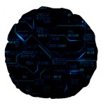 Technology Computer Circuit Boards Electricity Cpu Binary Large 18  Premium Flano Round Cushions Front