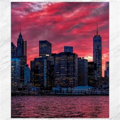 Skyline Sunset United States Reflection Usa,new York Manhattan Canvas 20  X 24  by Bakwanart