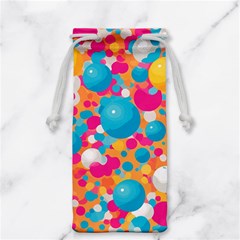 Circles Art Seamless Repeat Bright Colors Colorful Jewelry Bag by 99art