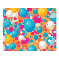 Circles Art Seamless Repeat Bright Colors Colorful Two Sides Premium Plush Fleece Blanket (large) by 99art