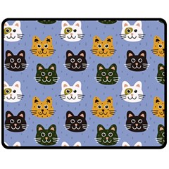 Cat Cat Background Animals Little Cat Pets Kittens Fleece Blanket (medium) by 99art