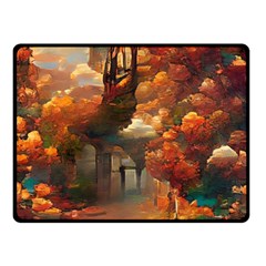Collage Art Ai Wow Awesome Two Sides Fleece Blanket (small) by 99art
