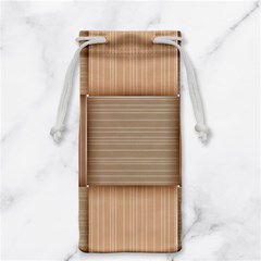 Wooden Wickerwork Texture Square Pattern Jewelry Bag by 99art