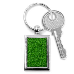 Green Grass Texture Summer Key Chain (rectangle) by 99art