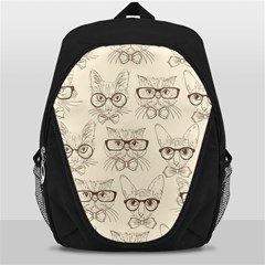 Seamless Pattern Hand Drawn-cats-with Hipster Accessories Backpack Bag by Vaneshart
