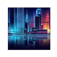 Digital Art Artwork Illustration Vector Buiding City Square Satin Scarf (30  X 30 ) by 99art